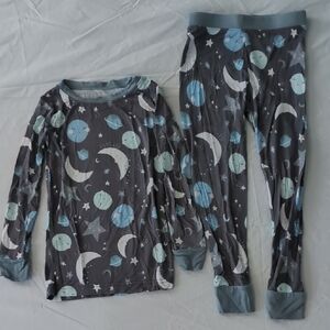 Little Sleepies To The Moon And Back Blue 2-piece Pajamas
